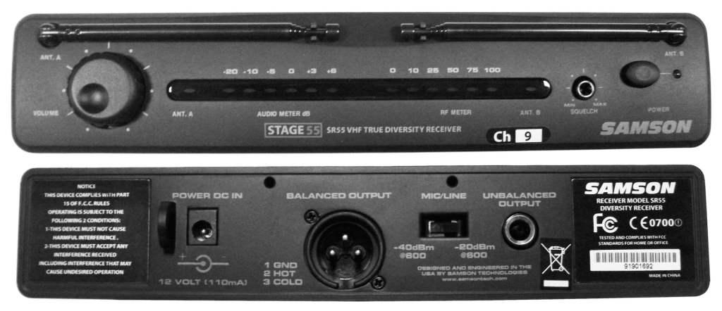 Изображение продукта SAMSON STAGE 55 LM10BM радиосистема с петличным микрофоном LM10BM  - 11